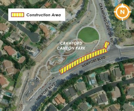 Map of construction area
